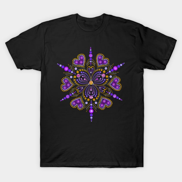 Purple Love Mandala T-Shirt by Jane Izzy Designs